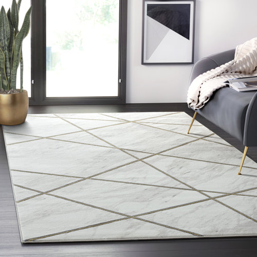 Mercer41 Middlesex Geometric Gray Area Rug & Reviews Wayfair